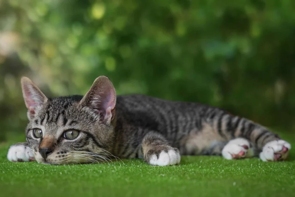 Gato Europeo Común hierba